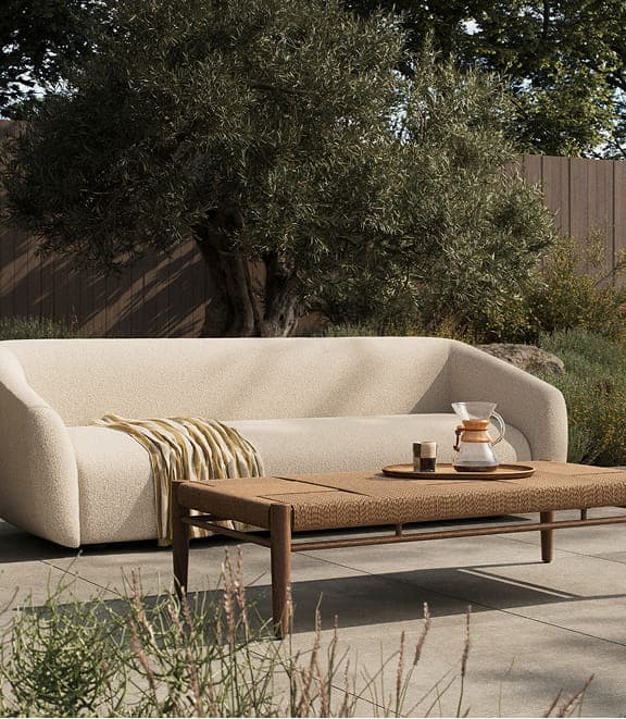 Rothler Stained Toasted Brown Outdoor Coffee Table