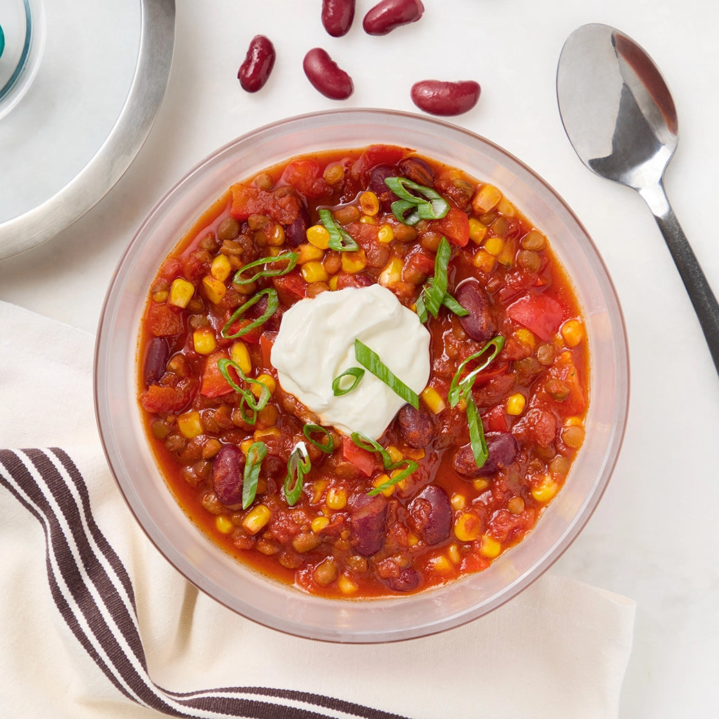 Image of Quick Vegetarian Lentil and Bean Chili
