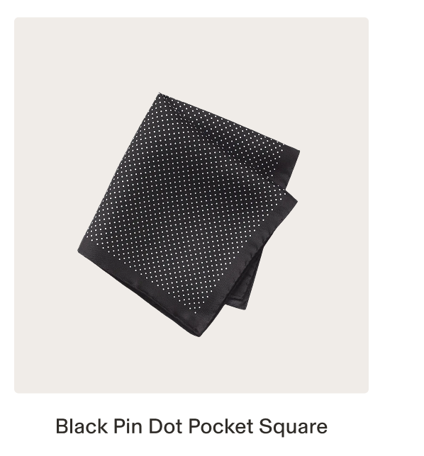 black pin dot pocket square