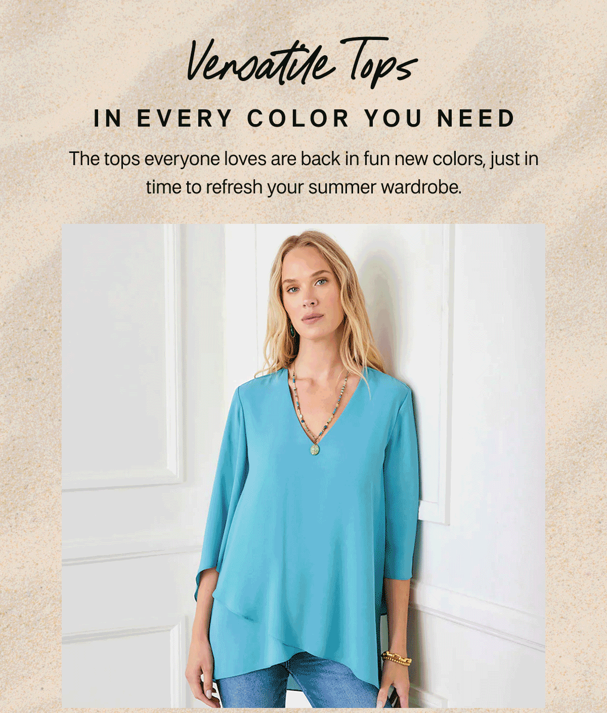 Versatile tops - Bracelet Sleeve Asymmetric Top