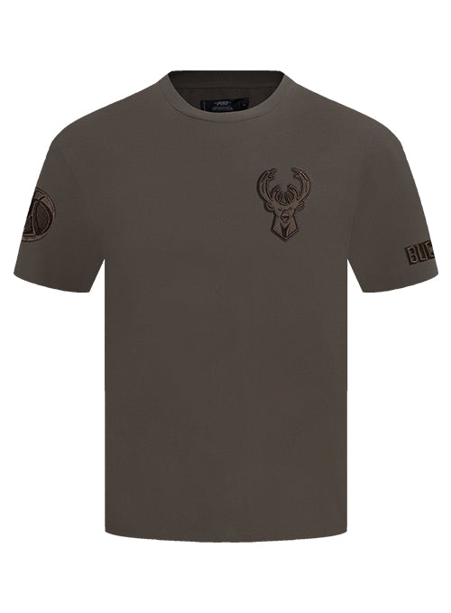Pro Standard Neutral Brown Milwaukee Bucks Drop Shoulder T-Shirt