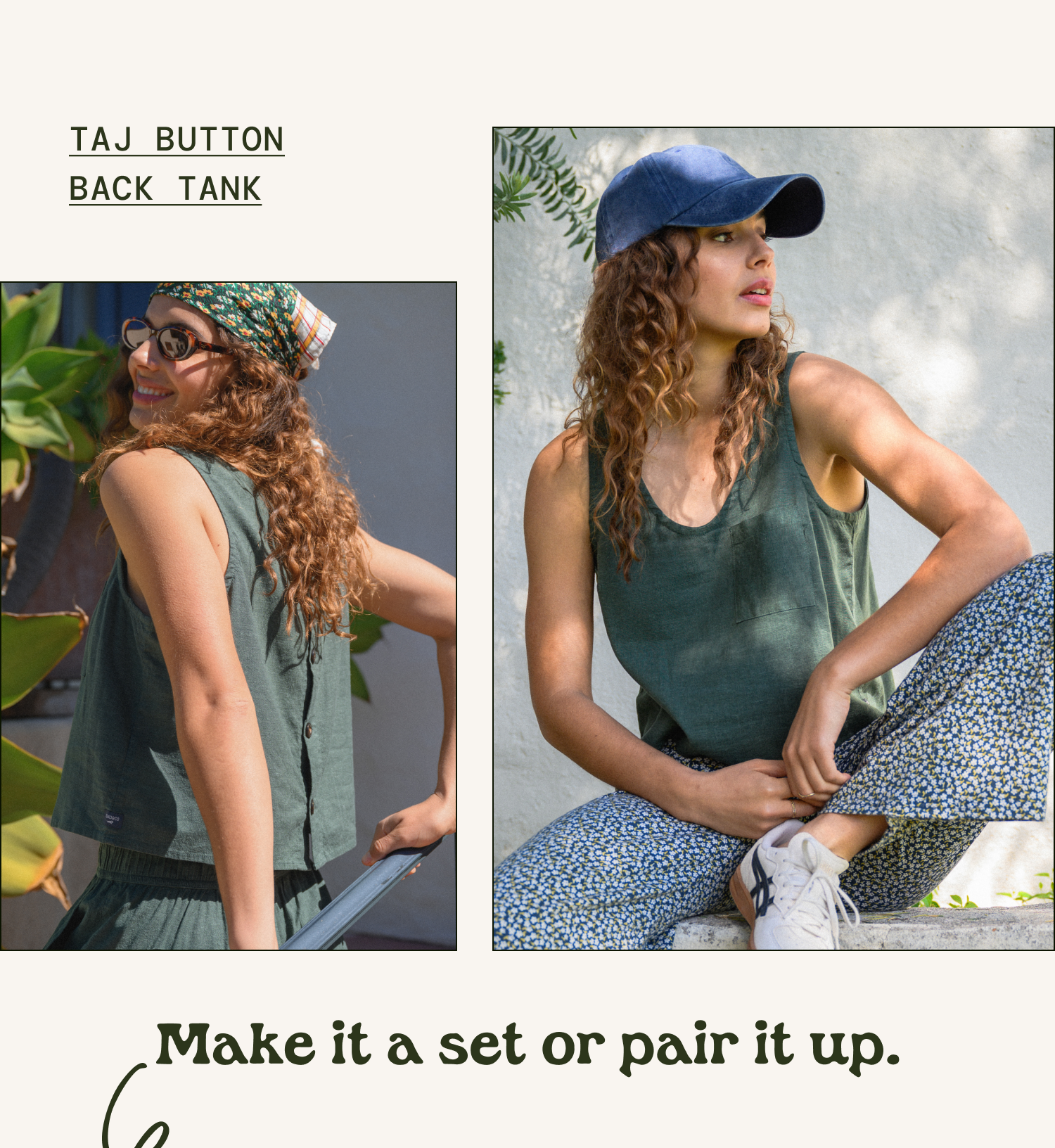 Taj Button Back Tank