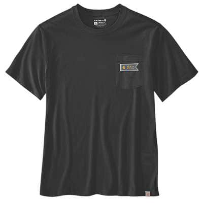 Relaxed Fit Lightweight Short-Sleeve Pocket Script Graphic T-Shirt