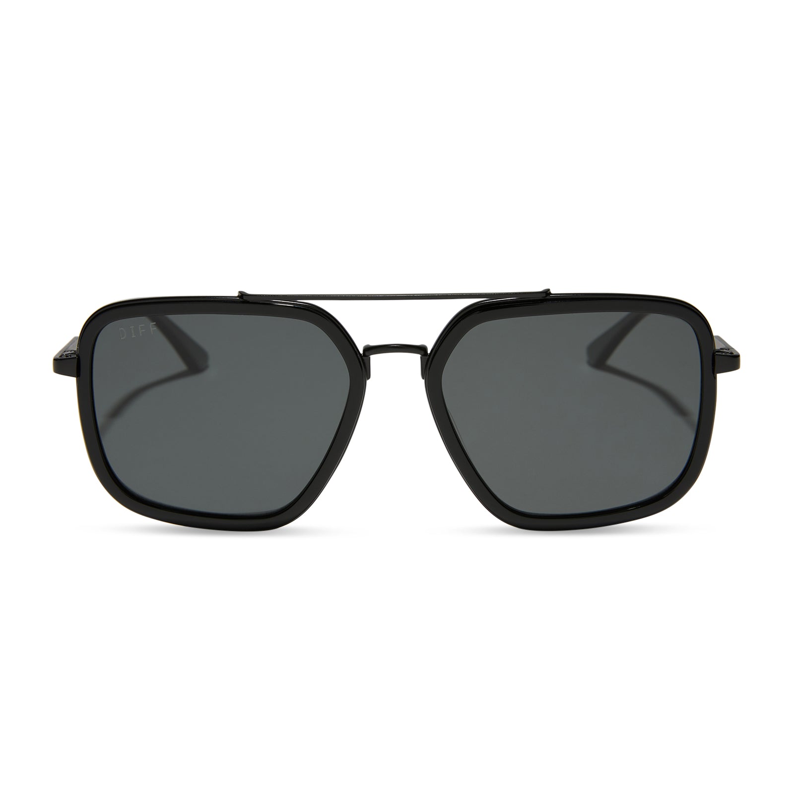 Image of JORDAN - BLACK + GREY + POLARIZED SUNGLASSES