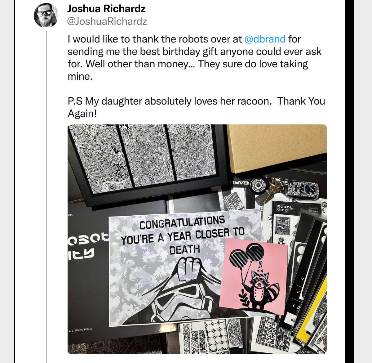 I would like to thank the robots over at dbrand for sending me the best birthday gift anyone could ever ask for.