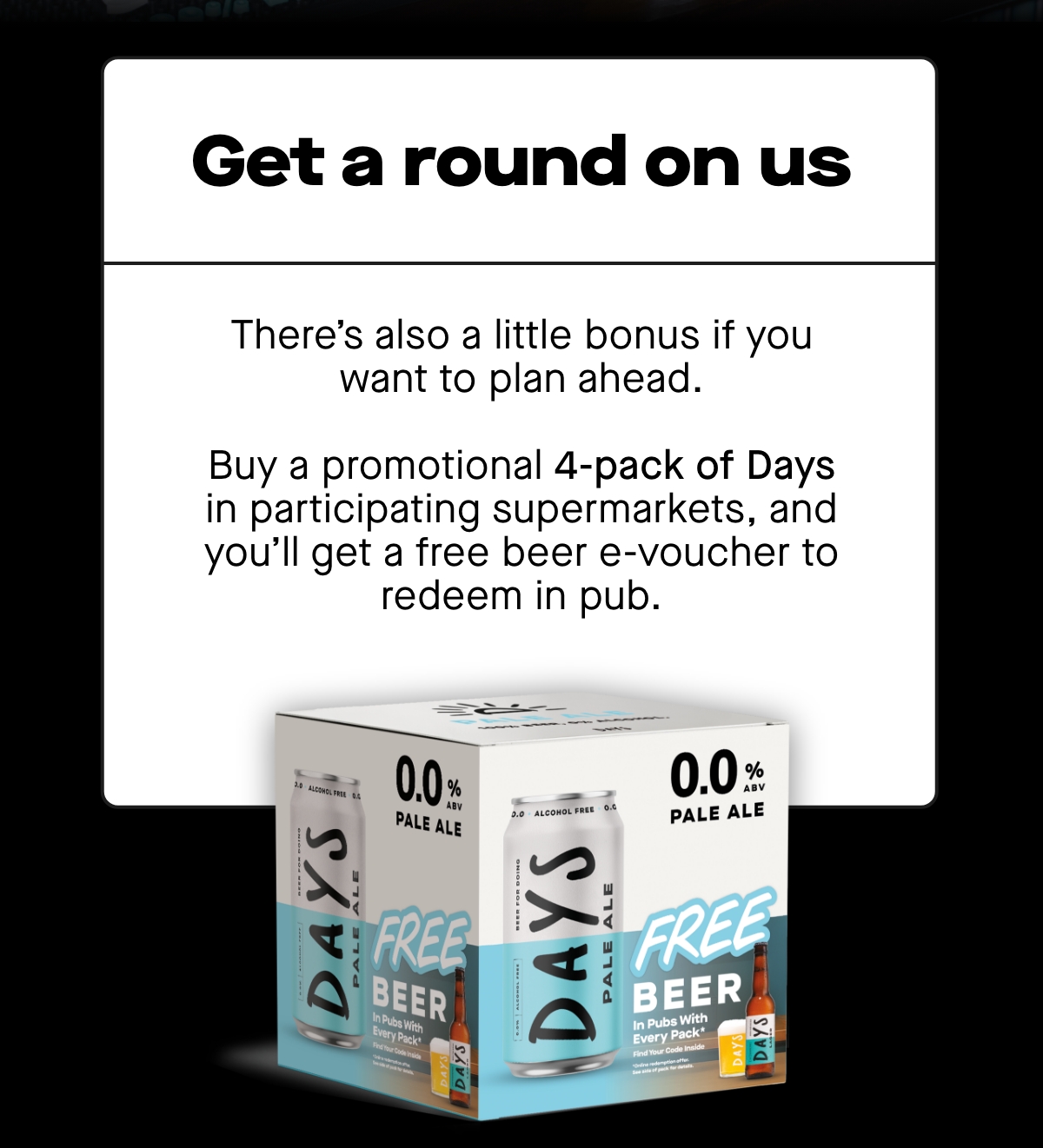 Get a round on us