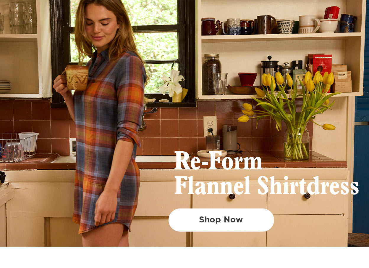 Re-Form Flannel Shirtdress