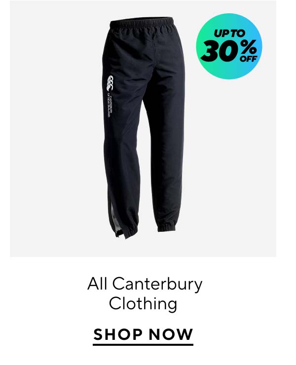 Up to 30% Off All Cantebury Clothing