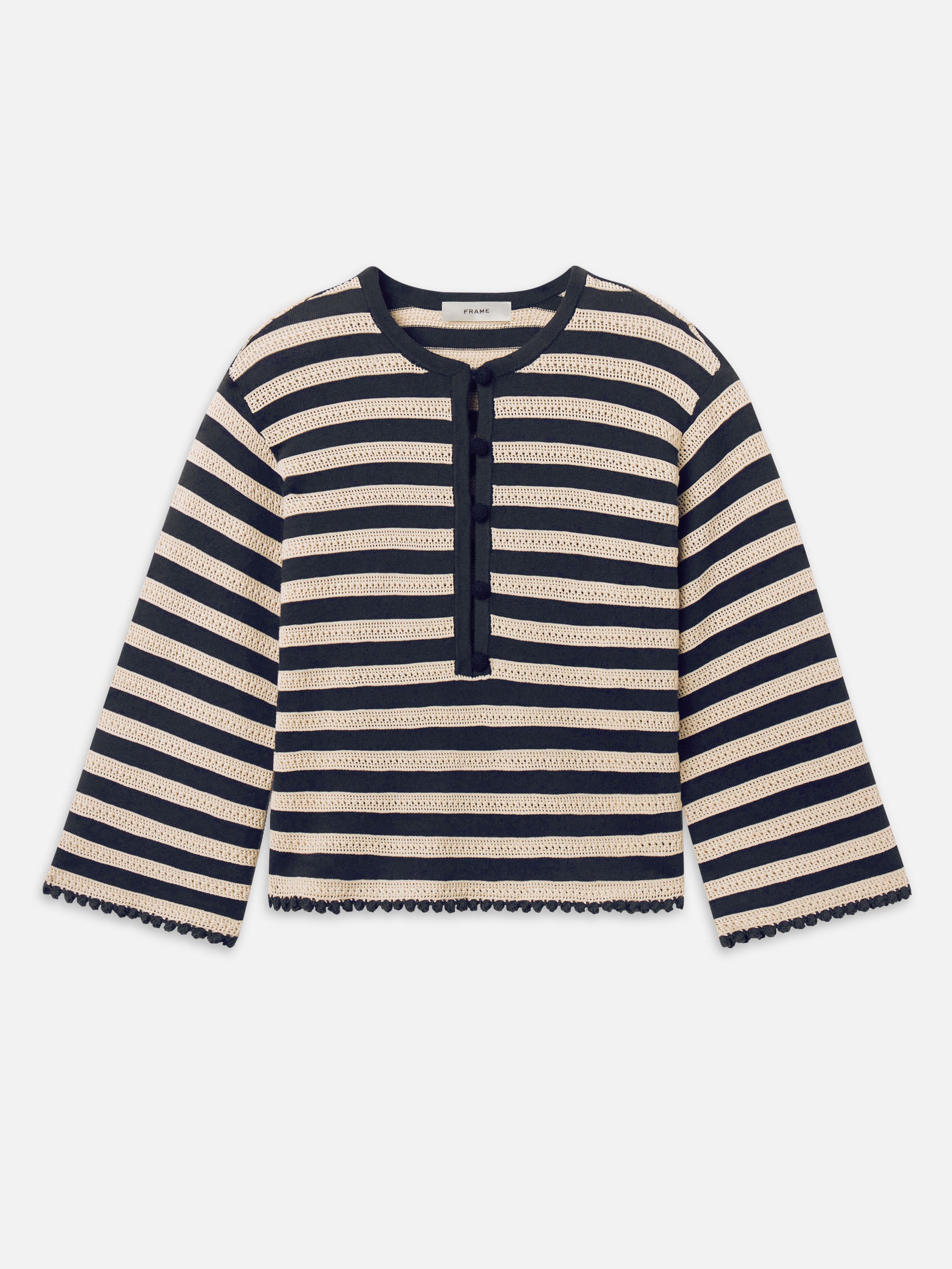 THE CAPTAIN PULLOVER IN CREAM MULTI