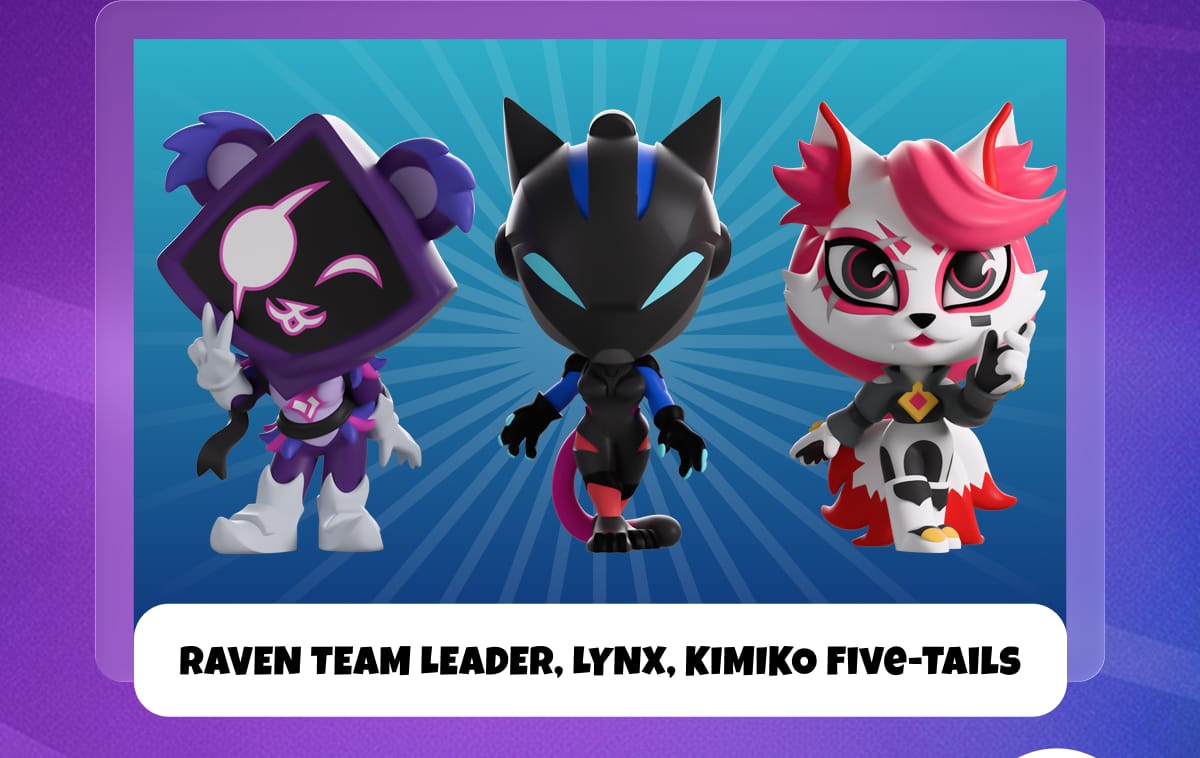 RAVEN TEAM LEADER, LYNX, KIMIKO FIVE-TAILS