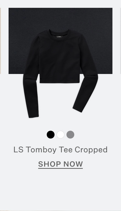 Long Sleeve Tomboy Tee Cropped