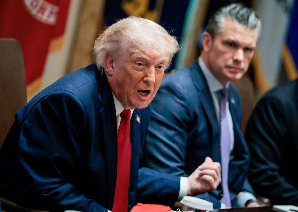 Donald Trump and Pete Hegseth. 