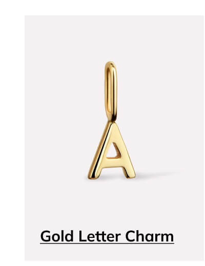 Gold Letter Charm