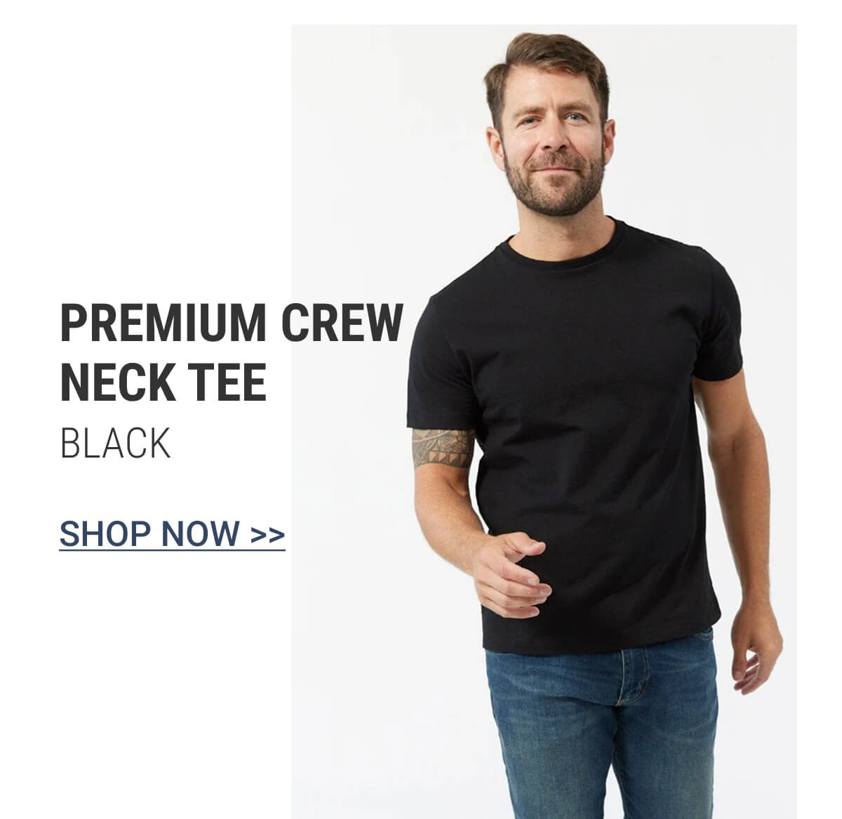 Black Premium Crew Neck Tee