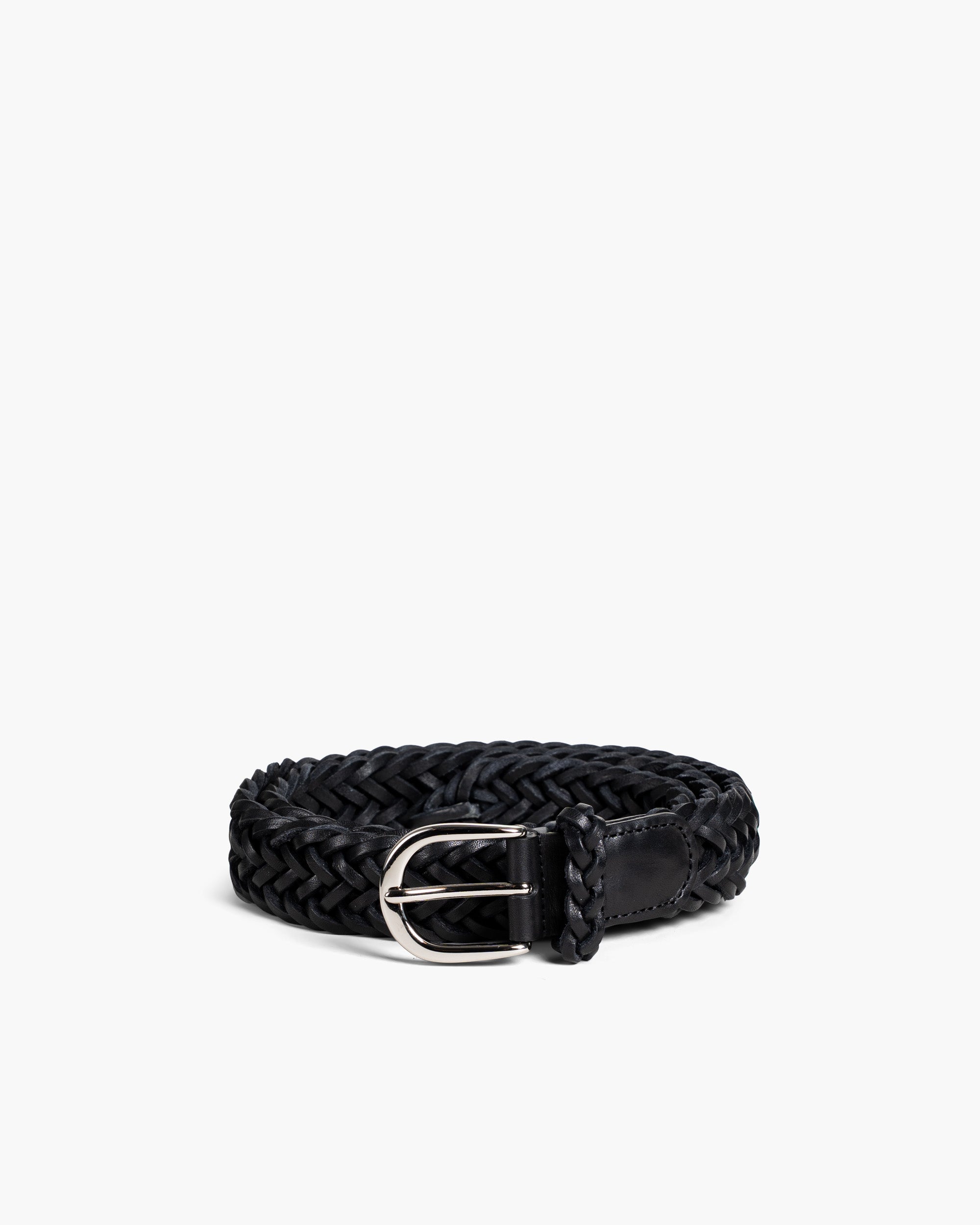 Image of Braided Belt – Black Leather