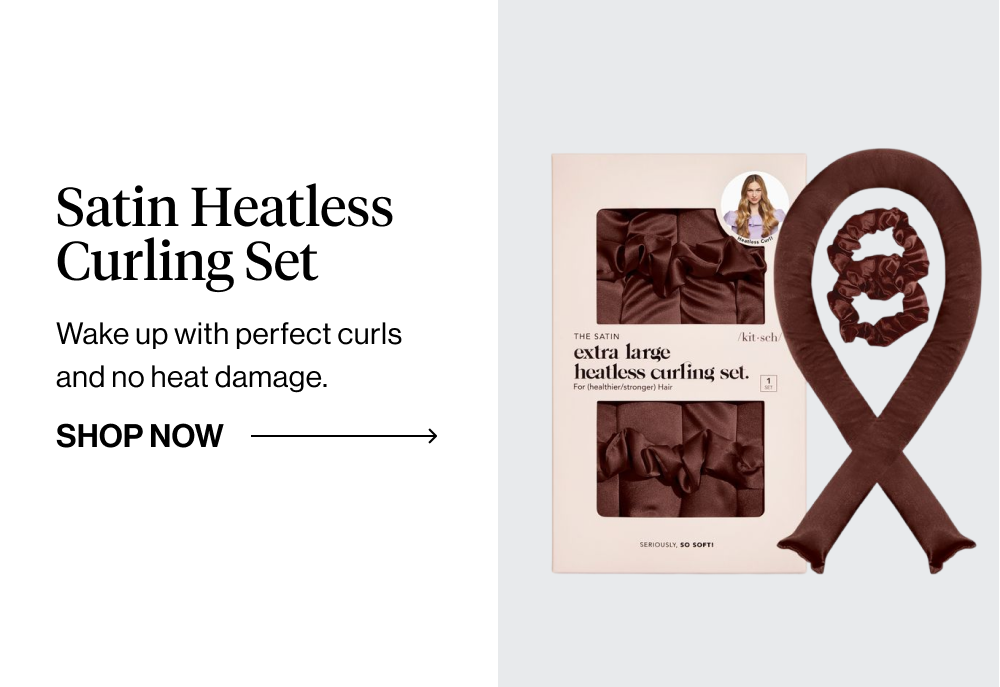 Satin Heatless Curling Set  Wake up with perfect curls and no heat damage—because cozy hair is a must.