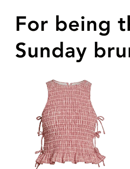 Gingham Seersucker Smocked Tank Top