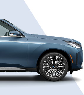 Side view of the front of a BMW Sports Activity Vehicle