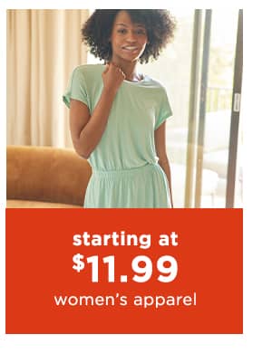 starting at 11.99 women's apparel