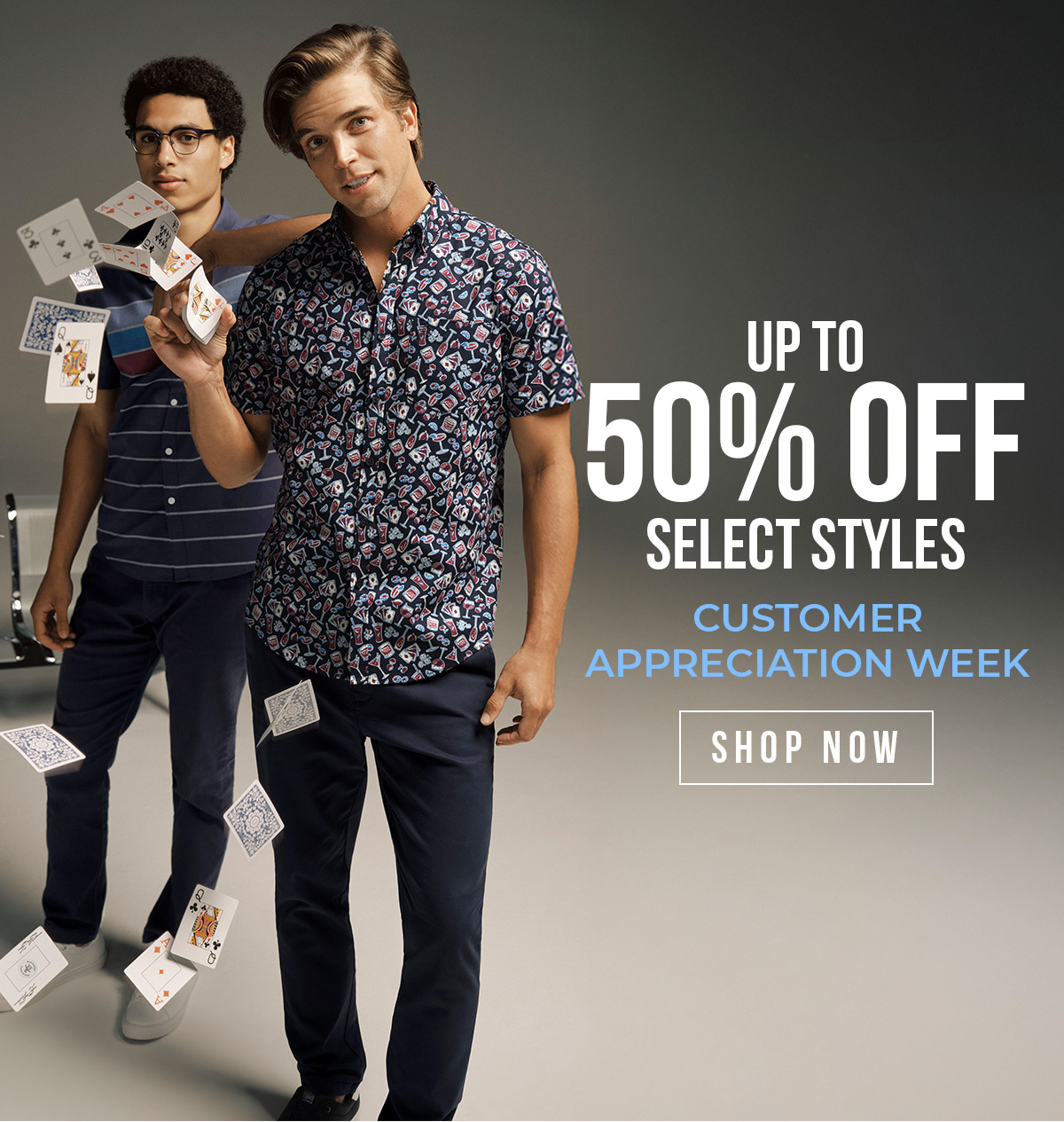 Shop and save up to 50% off for Customer Appreciation Week