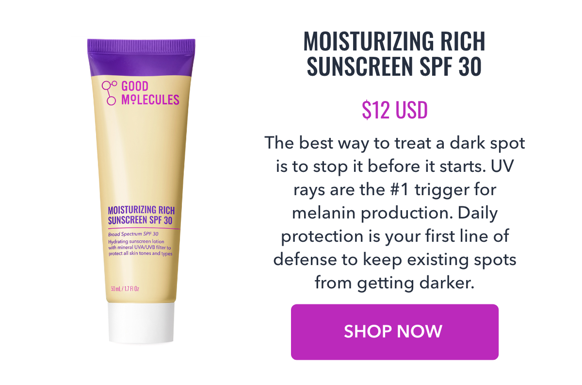 Moisturizing Rich Sunscreen SPF 30 - $12 USD