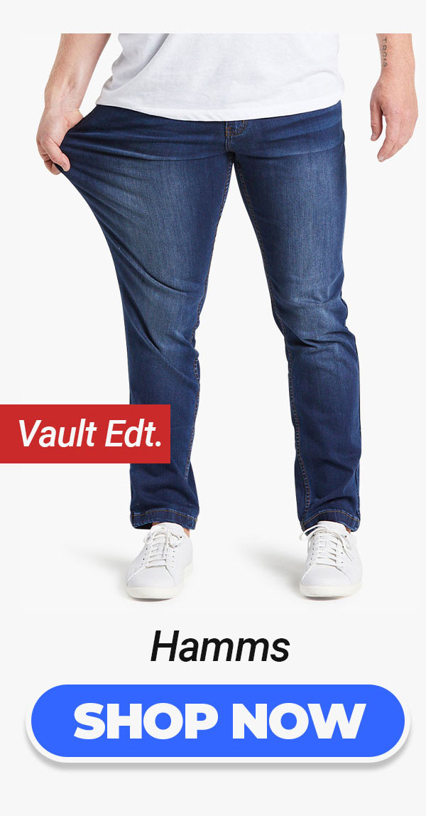 Button to shop Hamms - Vault edition jeans