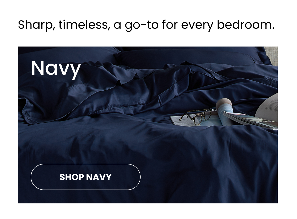 Navy, sharp, timeless, a go-to for every bedroom.