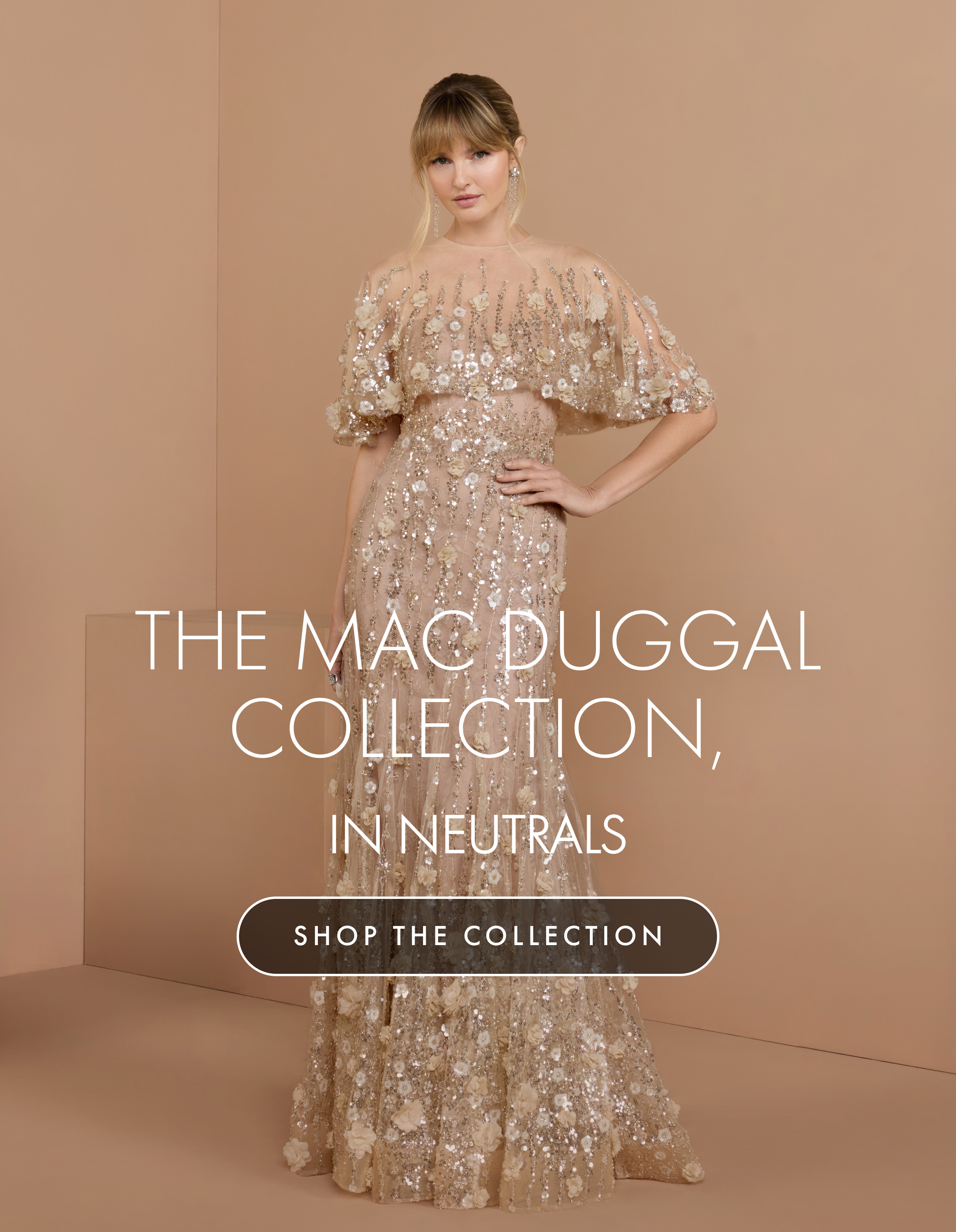 the Mac Duggal Collection, in mocha | Shop the Collection