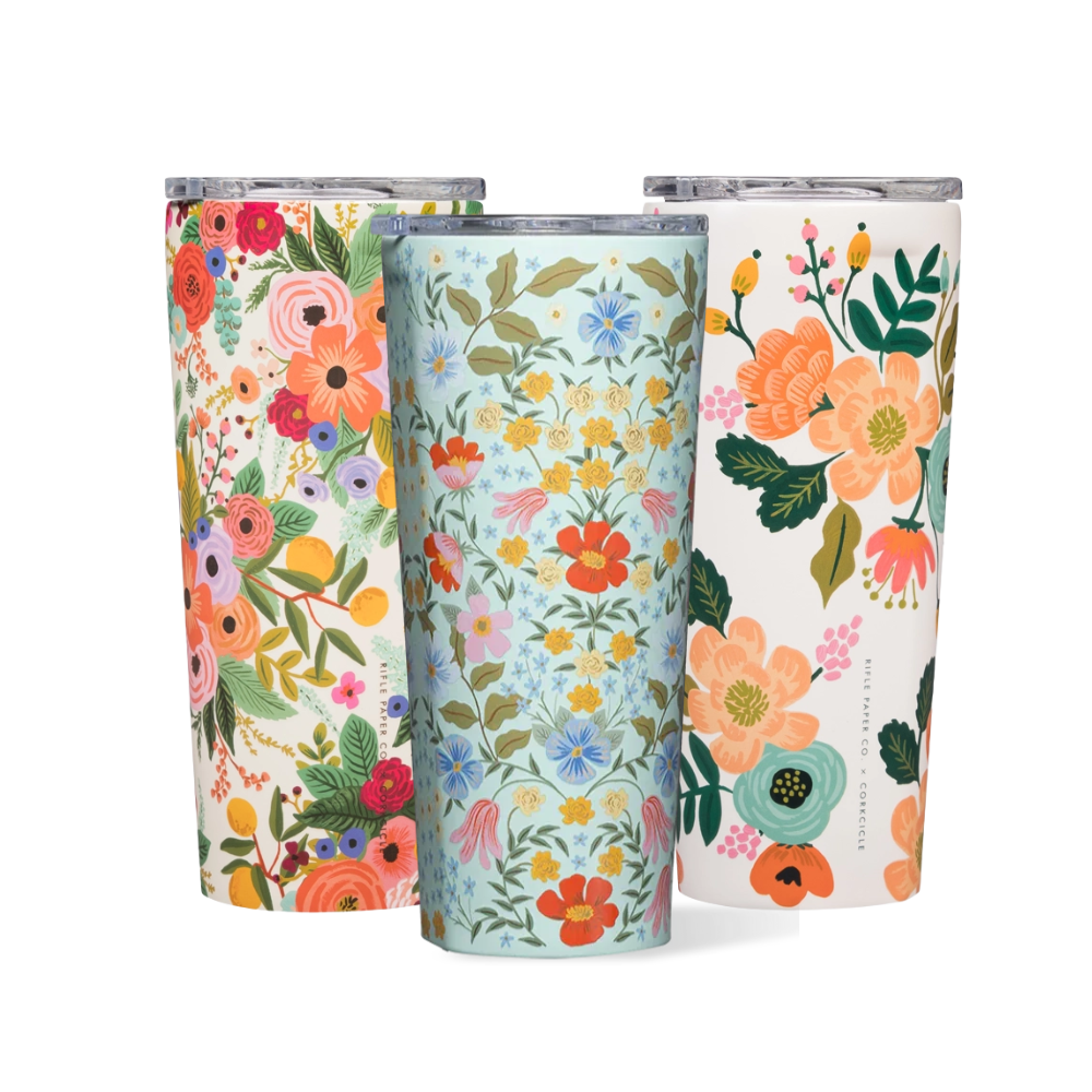 Image of 24oz Rifle Paper Co x Corkcicle Floral Tumbler