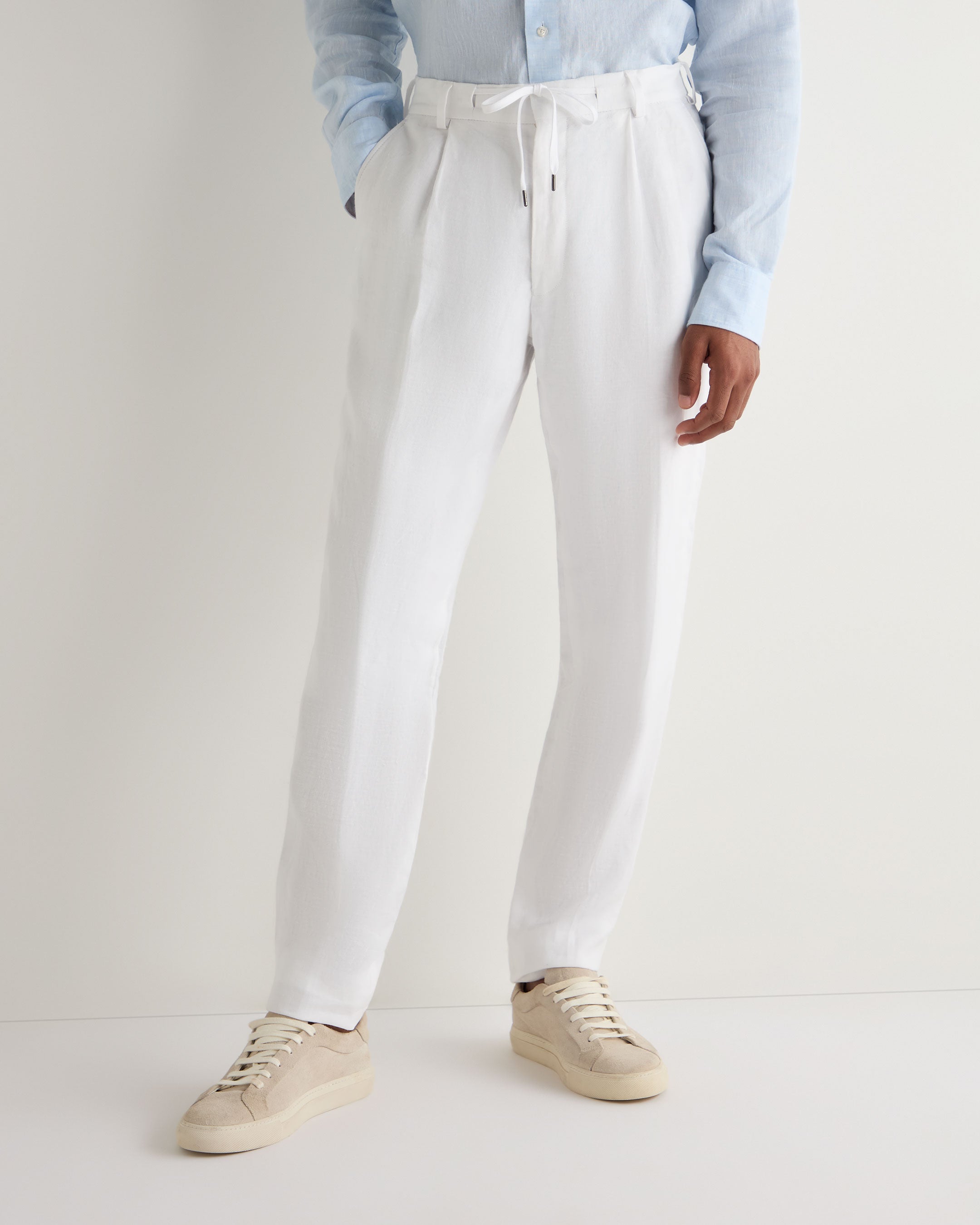 Image of Men's Atrani Linen Pant White