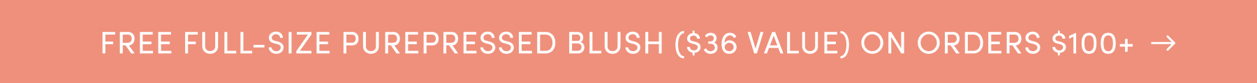 free blush on orders $100+