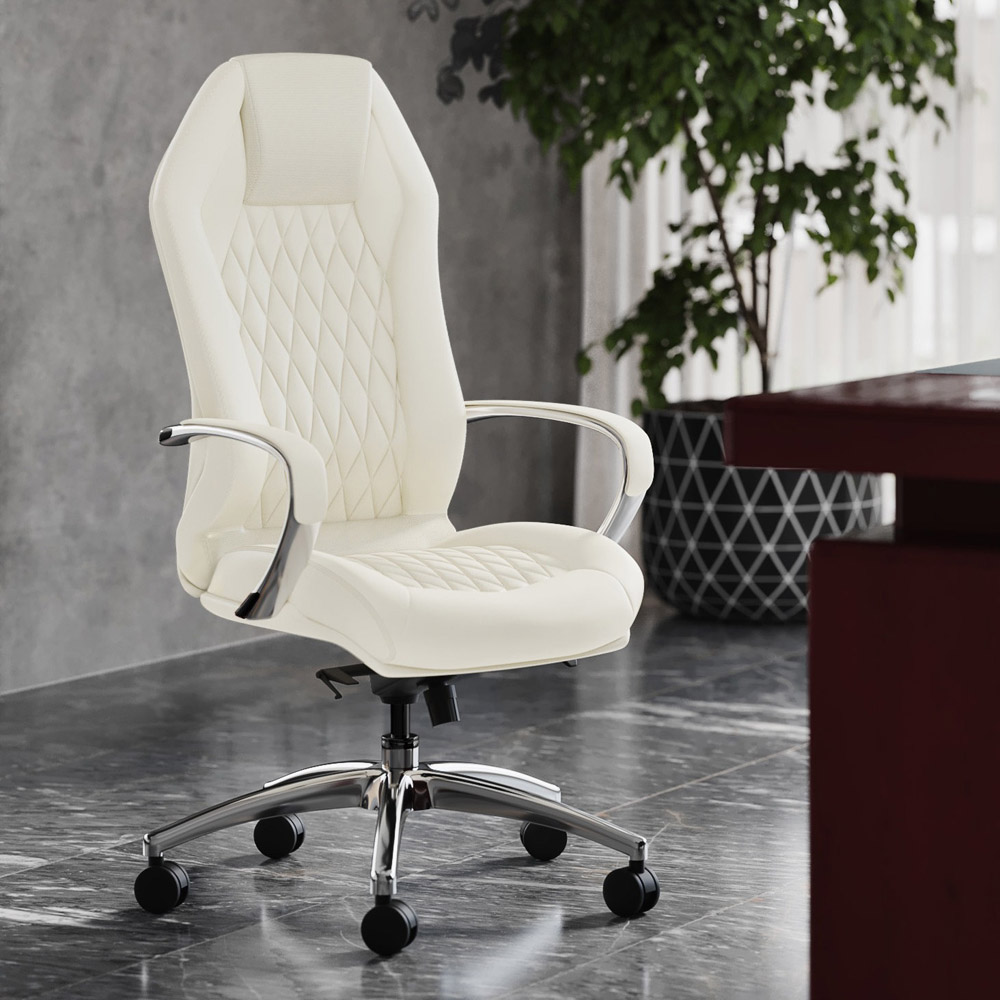 Sterling Leather Executive Chair - Cream