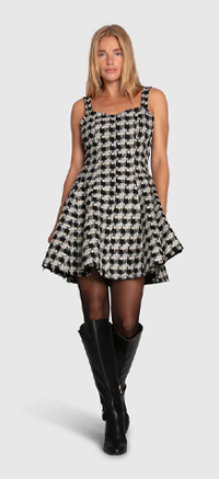 Die For You Mini Dress - Black/Gold