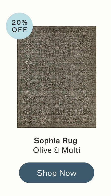 Sophia Rug  Olive & Multi