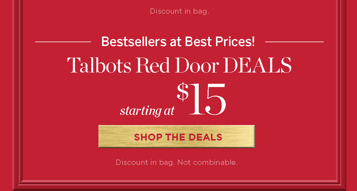 Talbots Red Door Deals Starting at $15 | Shop the Deals