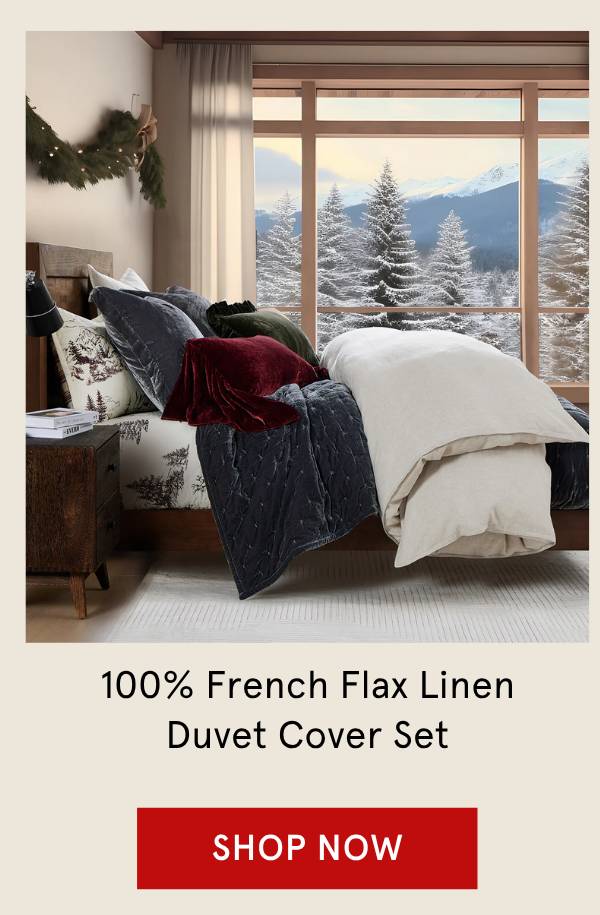 100% French Flax Linen Duvet Cover Set