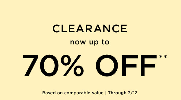 Clearance - up to 70% off