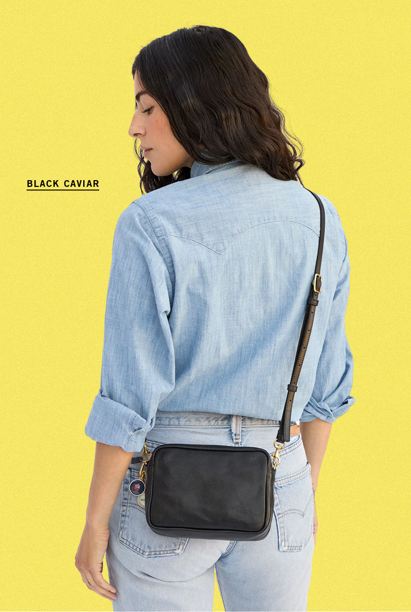 Shop Midi Sac in Black Caviar