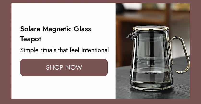 Solara   Magnetic   Glass   Teapot