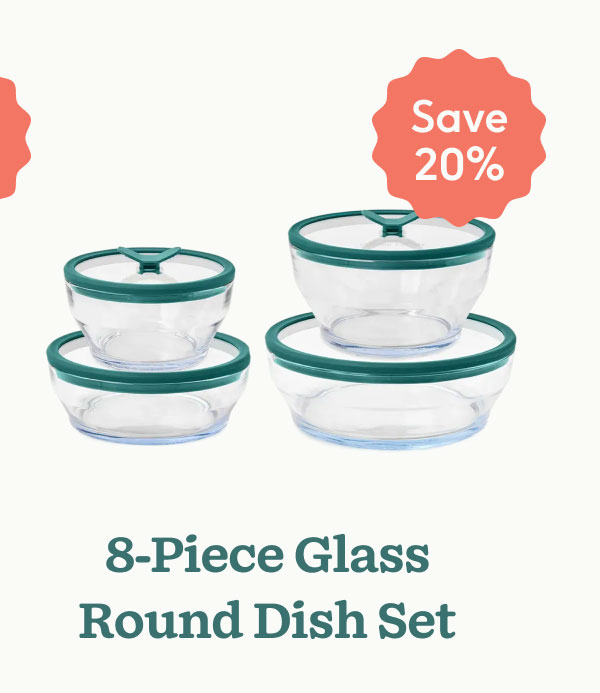 8-Piece Glass Round Dish Set