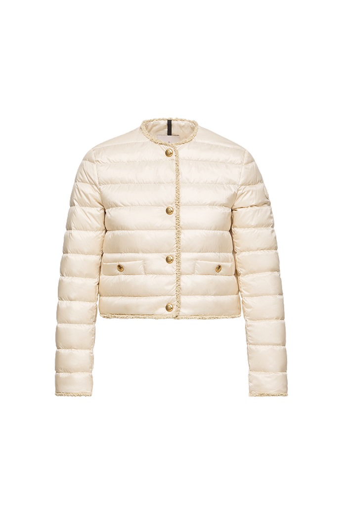 Fleurs Bouclé-Trimmed Short Down Jacket