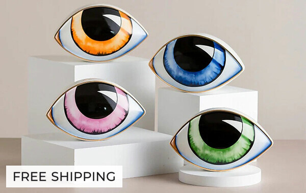 Ceramic Eye Sculptures
