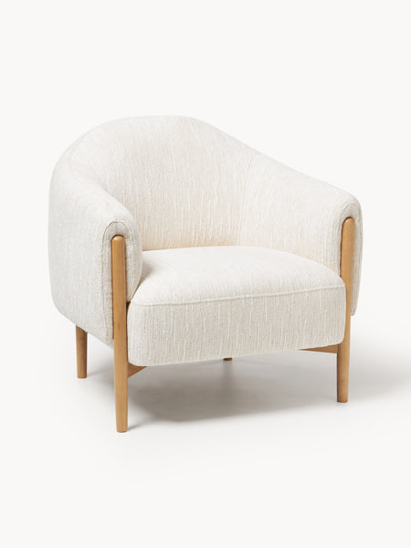 Poltrona con gambe in legno di frassino Theo