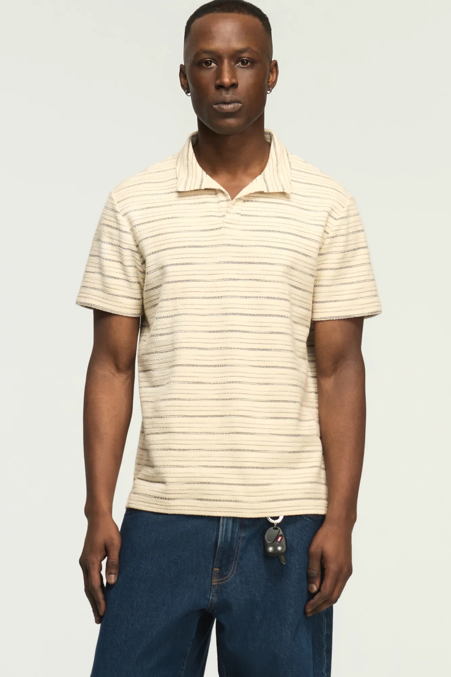 Image of Lucky Brand Jacquard Johnny Collar - Men's Clothing Outerwear Shirt Jackets