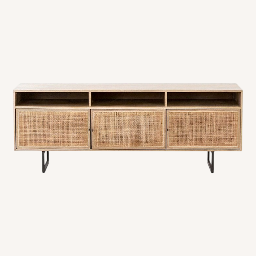 Image of Serena & Lily Beige Wood Sideboard
