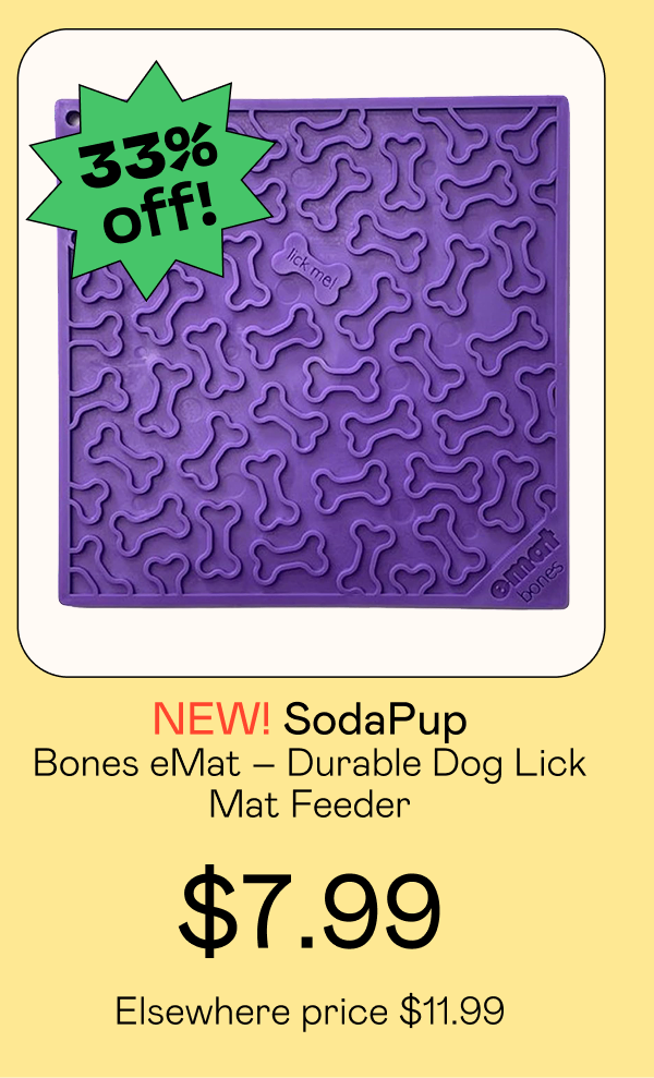 Bones eMat – Durable Dog Lick Mat Feeder