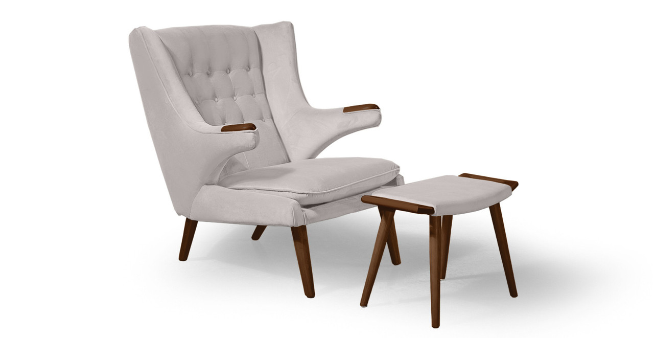 Image of Papa Bear Chair & Ottoman - Walnut