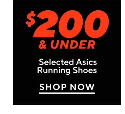 $200 & Under Selected Asics Running Shoes