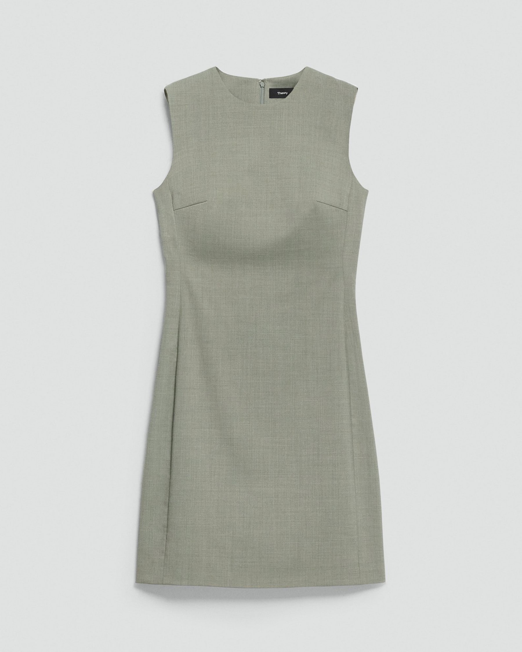 Sleeveless Fitted Dress in Good Wool