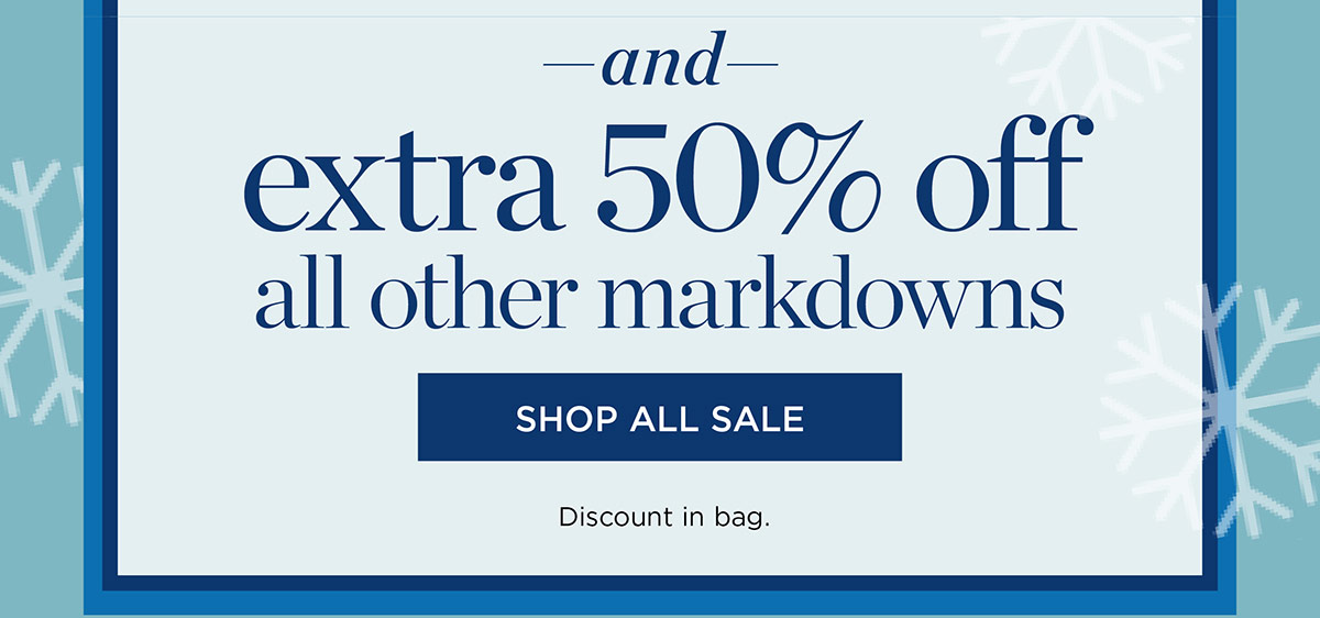 Extra 50% off all other markdowns | Shop All Sale